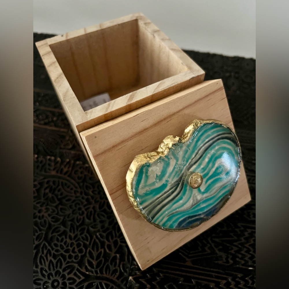 NEW (2) Ashland Coastal Prep Wood Lottoral Chic Containers - Picture 7 of 9